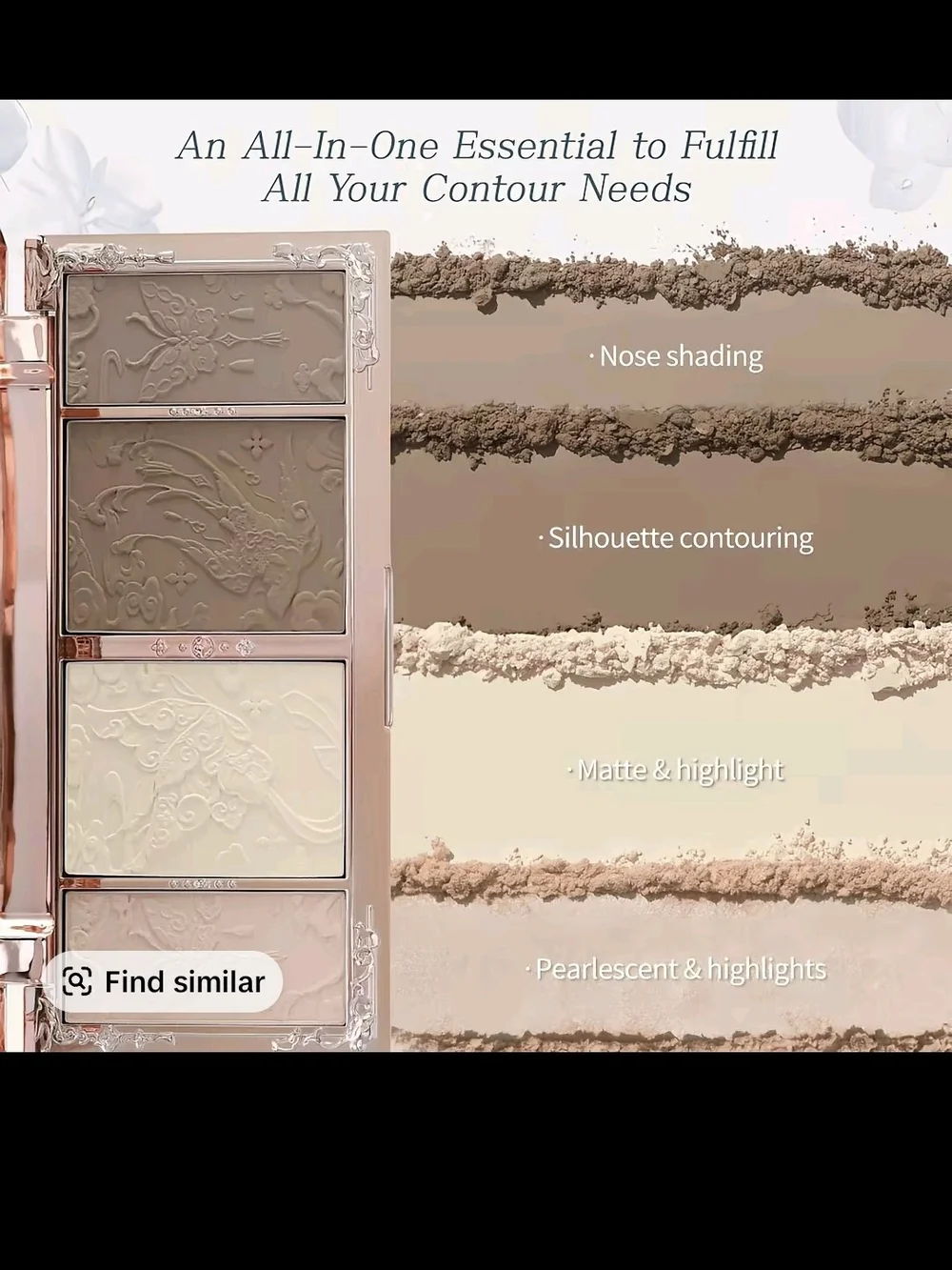 Flower Knows Floral Embossed Highlighter & Contour Palette - Nwt